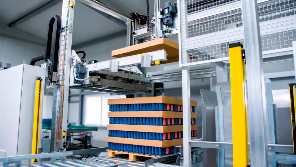 EUROline automatischer Depalettierer Delus650 für Ölflaschen