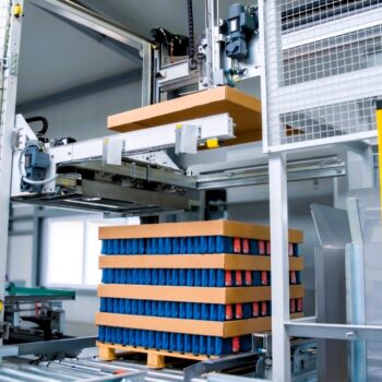 EUROline automatischer Depalettierer Delus650 für Ölflaschen